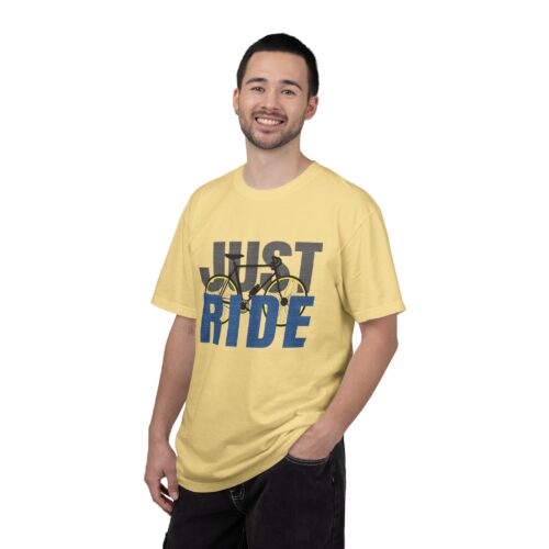 Unisex Cycling T-shirt, Just Ride Graphic Tee, Sporty Casual Wear, Cycling Gift, Active Lifestyle Apparel, Bike Lover Shirt. - Image 19