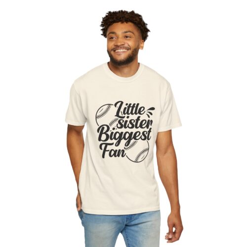 Cheerful Fan T-Shirt for Little Sisters, Baseball Enthusiast Gift, Sports Fan Apparel, Unisex Casual Wear, Soft Cotton Tee. - Image 7