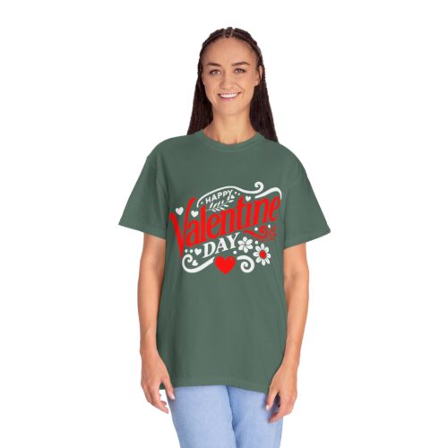 Valentine's Day T‑Shirt - "Happy Valentine Day" Retro Floral Design. - Image 12