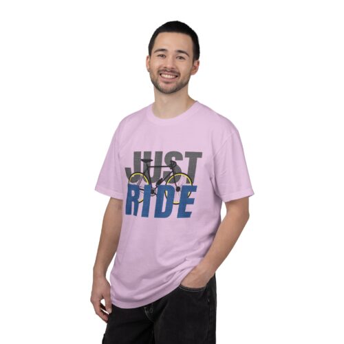 Unisex Cycling T-shirt, Just Ride Graphic Tee, Sporty Casual Wear, Cycling Gift, Active Lifestyle Apparel, Bike Lover Shirt. - Image 27