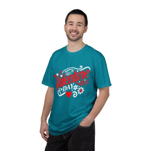 Valentine's Day T‑Shirt - "Happy Valentine Day" Retro Floral Design. - Image 19