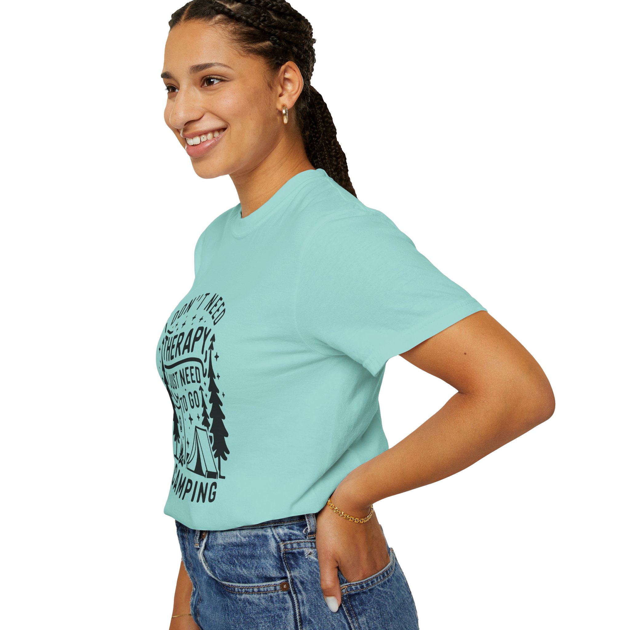 Camping Therapy Unisex T-shirt, Outdoor Adventure Tee, Funny Camping Gift, Nature Lover Apparel, Summer Travel Shirt. - Image 6