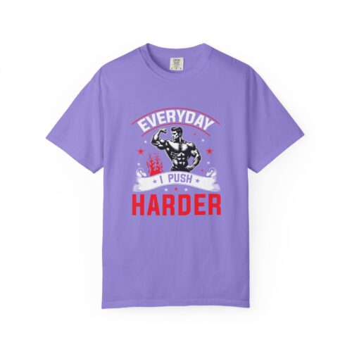 Muscle Motivation T-Shirt: Everyday I Push Harder, Fitness Apparel, Gym Top, Workout Shirt, Gift for Him/Her. - Image 33