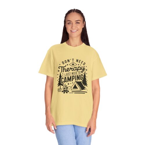 Camping Therapy T-Shirt | Unisex Garment-Dyed Tee for Outdoor Lovers, Perfect Gift for Campers, Nature Lovers, and Adventure Seekers. - Image 12