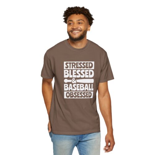 Baseball Obsession Tee, Stressed Blessed Baseball Shirt, Unisex Sportswear, Gifts for Baseball Fans, Casual Everyday Wear. - Image 31