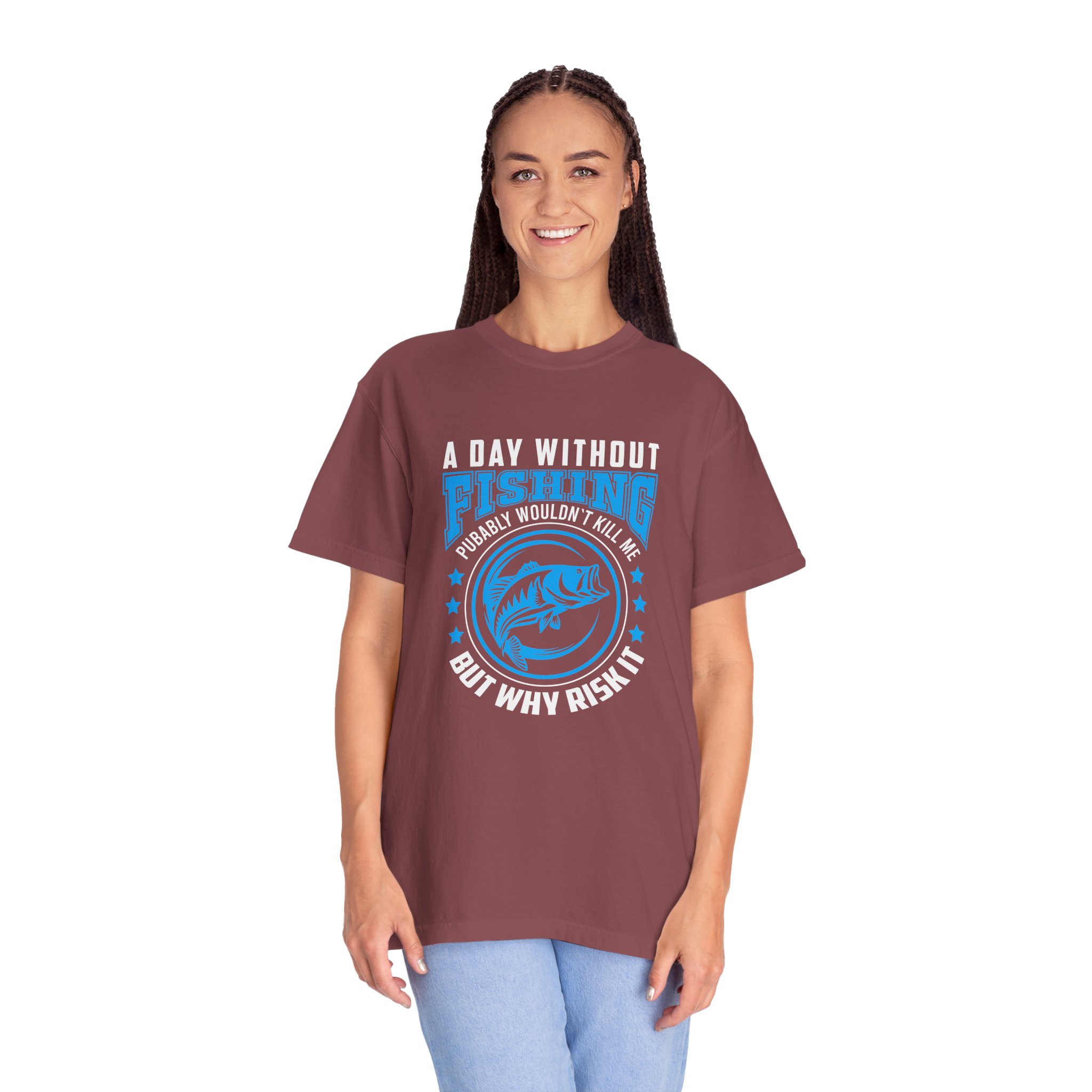 Casual Fishing T-Shirt - A Day Without Fishing Probably Wouldn't Kill Me, Fishing Gift, Fisherman Tee, Outdoor Apparel, Sporty Outfit. - Image 4