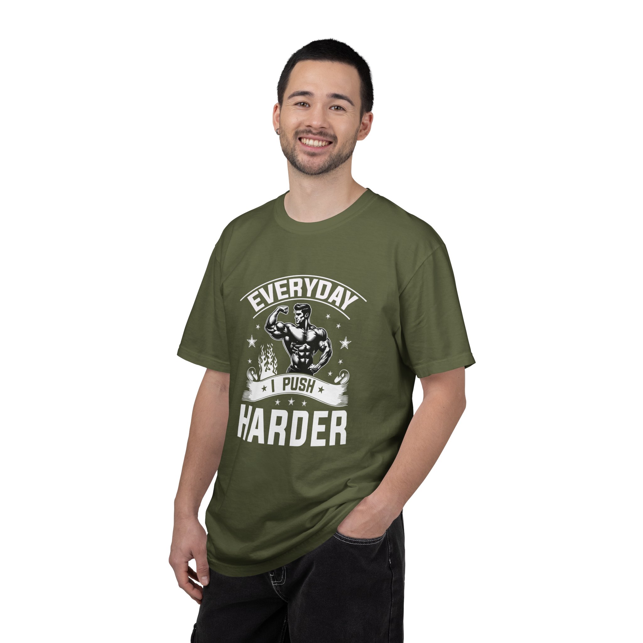 Everyday Push Harder T-Shirt | Motivational Gym Tee, Fitness Gift, Workout Apparel, Unisex Casual Wear, Inspirational Shirt. - Image 35