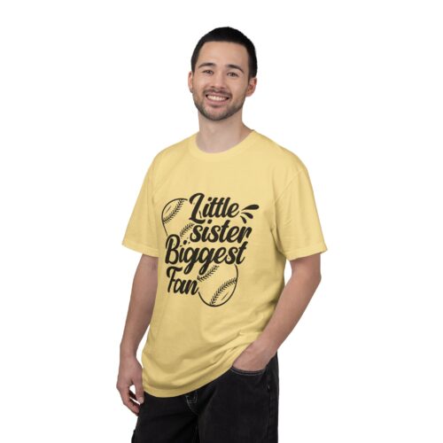 Cheerful Fan T-Shirt for Little Sisters, Baseball Enthusiast Gift, Sports Fan Apparel, Unisex Casual Wear, Soft Cotton Tee. - Image 19