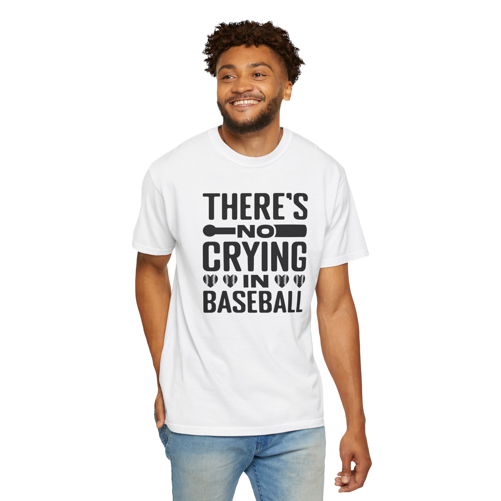 Baseball Humor T-Shirt, Unisex Garment-Dyed Tee, Gift for Sports Lovers, Funny Baseball Shirt, No Crying in Baseball. - Image 23