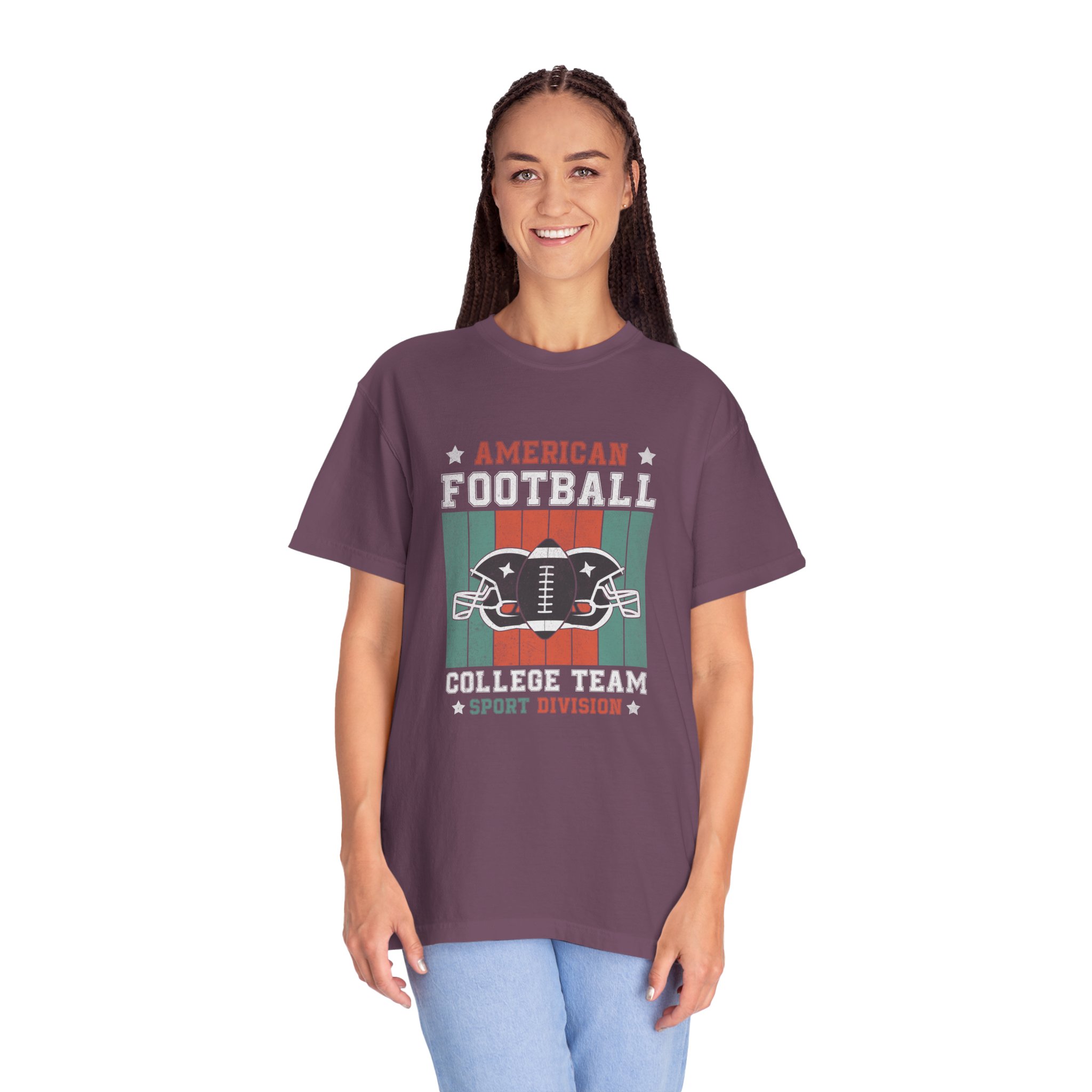American Football College Team Unisex Garment-Dyed T-Shirt, Sports Fan Tee, Game Day Shirt, Gift for Football Lovers. - Image 20
