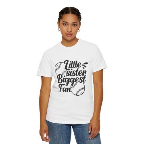 Cheerful Fan T-Shirt for Little Sisters, Baseball Enthusiast Gift, Sports Fan Apparel, Unisex Casual Wear, Soft Cotton Tee. - Image 13