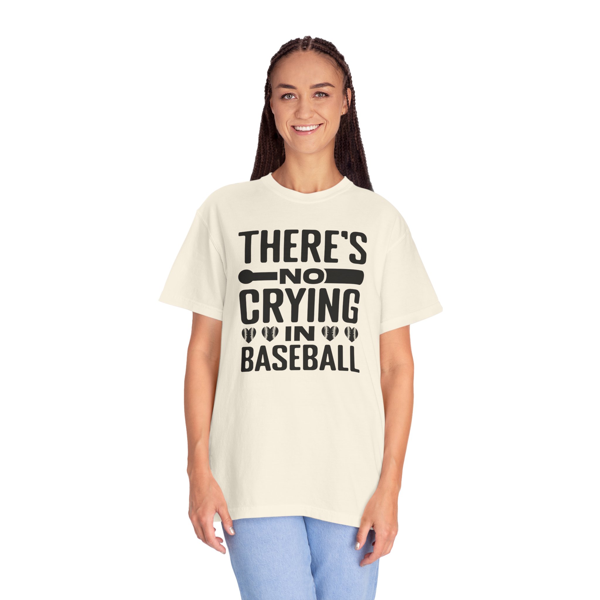Baseball Humor T-Shirt, Unisex Garment-Dyed Tee, Gift for Sports Lovers, Funny Baseball Shirt, No Crying in Baseball. - Image 36