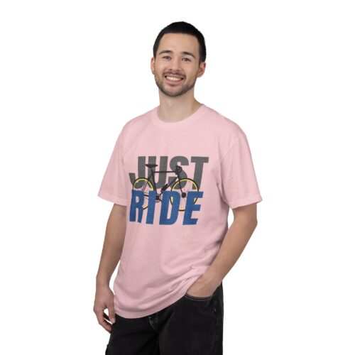 Unisex Cycling T-shirt, Just Ride Graphic Tee, Sporty Casual Wear, Cycling Gift, Active Lifestyle Apparel, Bike Lover Shirt. - Image 51