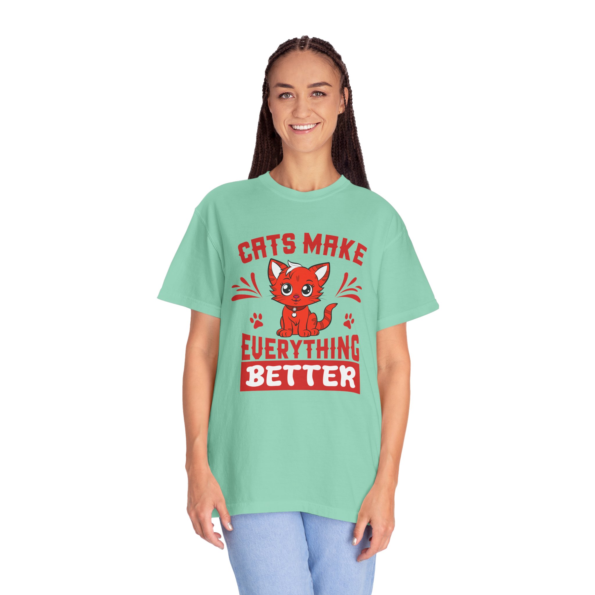 cn - 5.14 - Cats Make Everything Better T-Shirt — Cute Red Kitten Graphic Tee for Cat Lovers, - Image 28