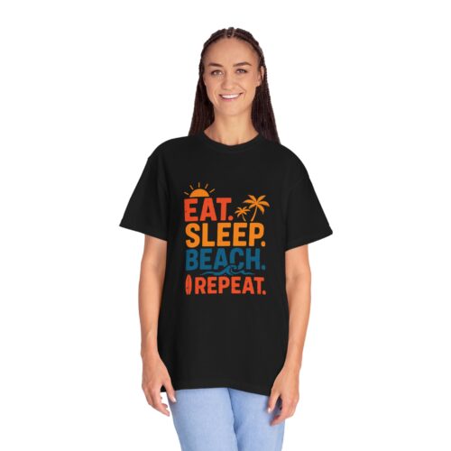 Beach Life Unisex T-Shirt - Eat Sleep Beach Repeat, Summer Wear, Vacation Shirt, Gift for Beach Lovers, Relaxed Summer Style. - Image 12
