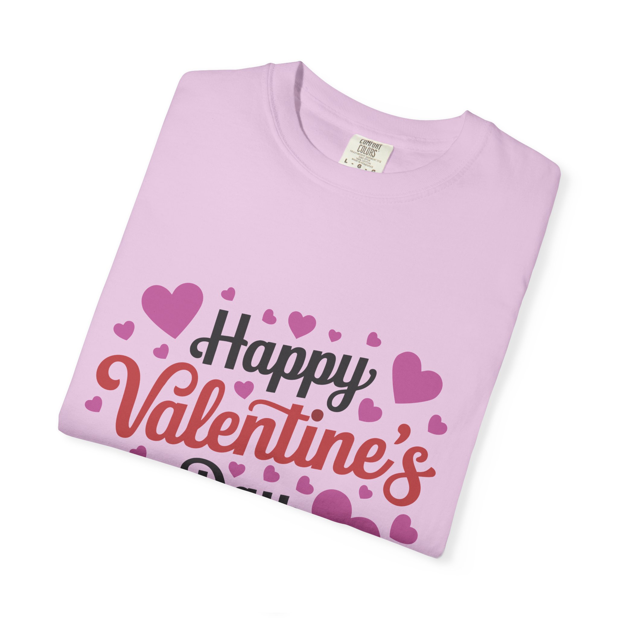 C - 8.17.Happy Valentine's Day Unisex Garment-Dyed T-shirt, Cute Valentine's Gift, Casual Love Tee, Couple's Matching Shirt. - Image 26