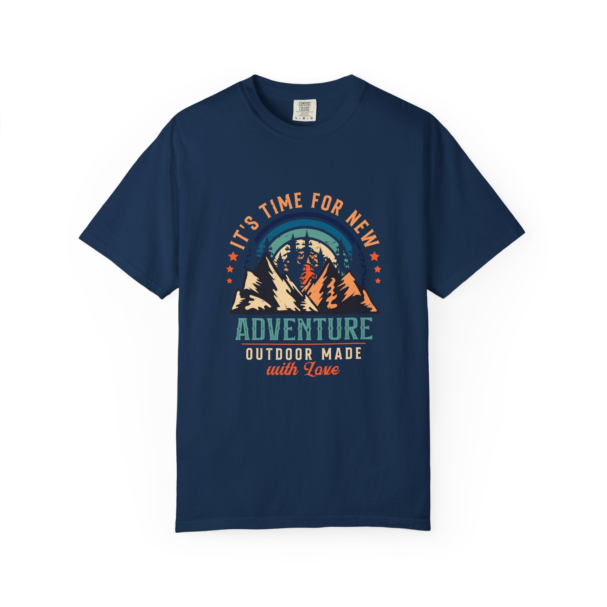 Adventure Awaits Unisex Garment-Dyed T-shirt, Perfect for Outdoor Lovers, Casual Wear, Vacation, Gifts for Adventurers. - Image 33