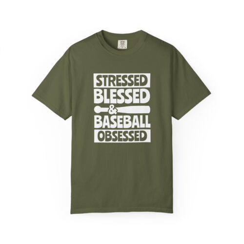 Baseball Obsession Tee, Stressed Blessed Baseball Shirt, Unisex Sportswear, Gifts for Baseball Fans, Casual Everyday Wear. - Image 33