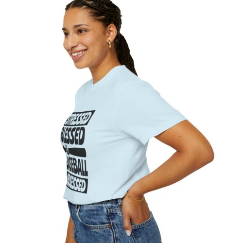 Stressed Blessed Baseball T-shirt - Perfect for Softball Season, Gift for Coaches, Athletes, Sport Fans, Unisex Tee. - Image 46