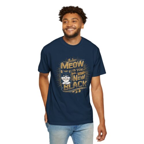 Meow Is The New Black Cat T-Shirt for cat lover. - Image 15