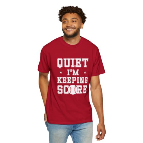 Baseball Scorekeeper T-Shirt | Unisex Garment-Dyed Tee | Ideal for Sports Fans, Coaches, Birthdays, and Game Days. - Image 23