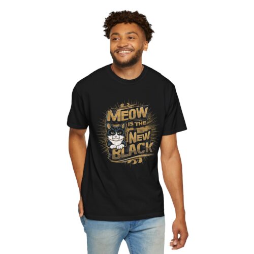 Meow Is The New Black Cat T-Shirt for cat lover. - Image 7
