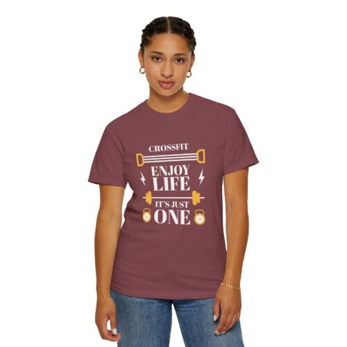 CrossFit Motivational T-Shirt, Unisex Workout Tee, Gym Apparel, Fitness Gift, Enjoy Life It's Just One. - Image 53