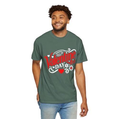 Valentine's Day T‑Shirt - "Happy Valentine Day" Retro Floral Design. - Image 15