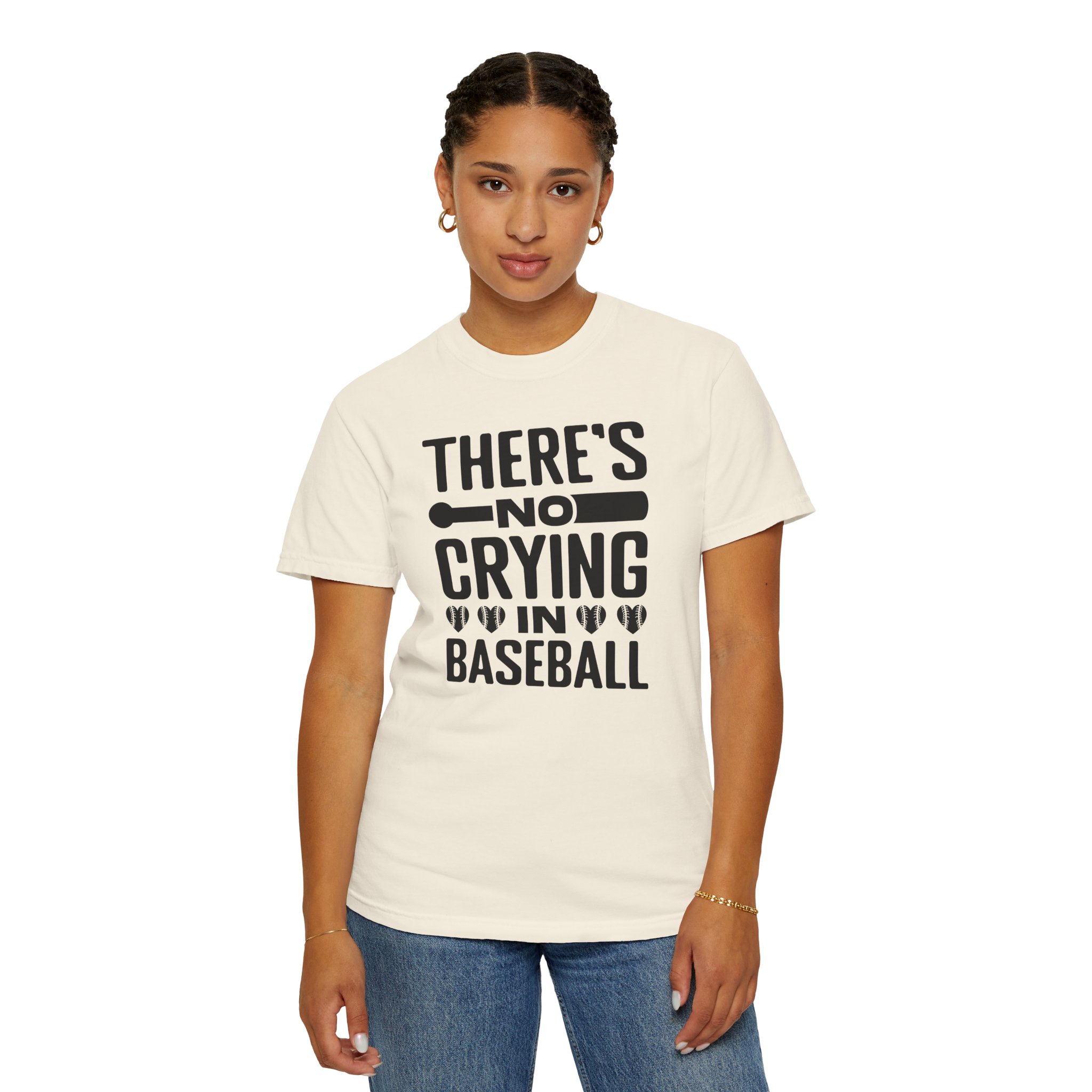 Baseball Humor T-Shirt, Unisex Garment-Dyed Tee, Gift for Sports Lovers, Funny Baseball Shirt, No Crying in Baseball. - Image 37