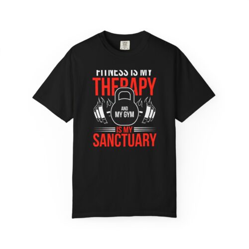 Fitness Is My Therapy T-Shirt — Gym Sanctuary Workout Tee. - Image 33