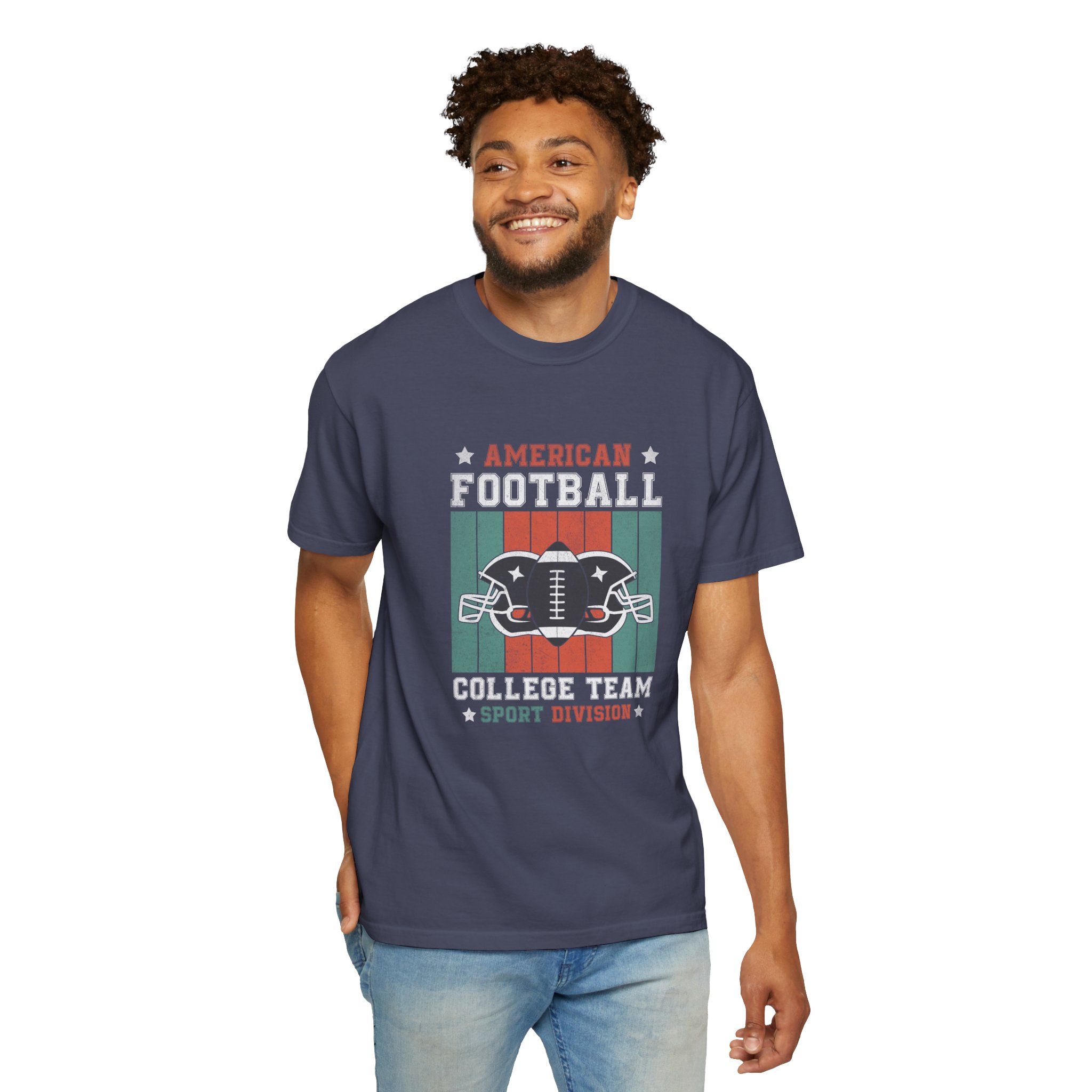 American Football College Team Unisex Garment-Dyed T-Shirt, Sports Fan Tee, Game Day Shirt, Gift for Football Lovers. - Image 31