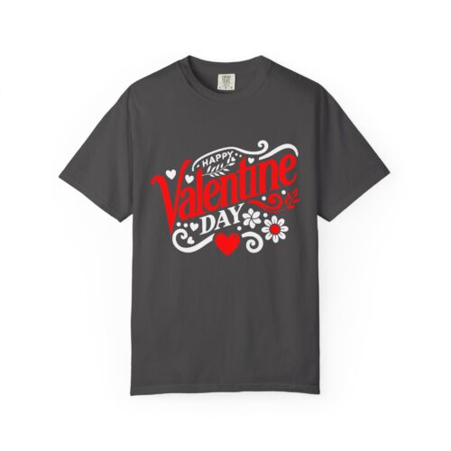Valentine's Day T‑Shirt - "Happy Valentine Day" Retro Floral Design. - Image 33