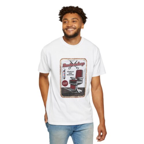 Vintage Barbershop T-Shirt, Unisex Graphic Tee, Haircut & Shaving Design, Barber Gift, Casual Wear, Retro Style, Gift for Him/Her. - Image 15