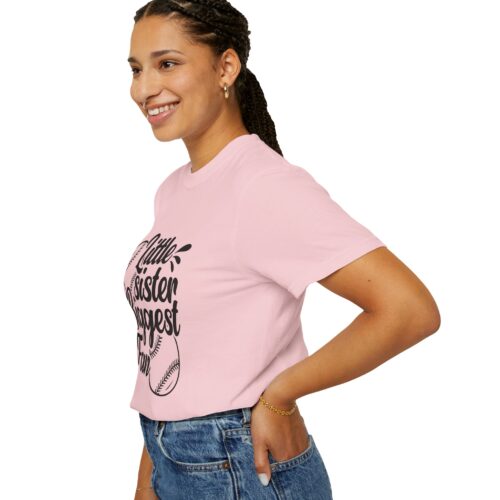 Cheerful Fan T-Shirt for Little Sisters, Baseball Enthusiast Gift, Sports Fan Apparel, Unisex Casual Wear, Soft Cotton Tee. - Image 54