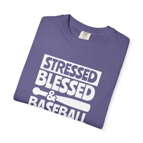 Baseball Obsession Tee, Stressed Blessed Baseball Shirt, Unisex Sportswear, Gifts for Baseball Fans, Casual Everyday Wear. - Image 50