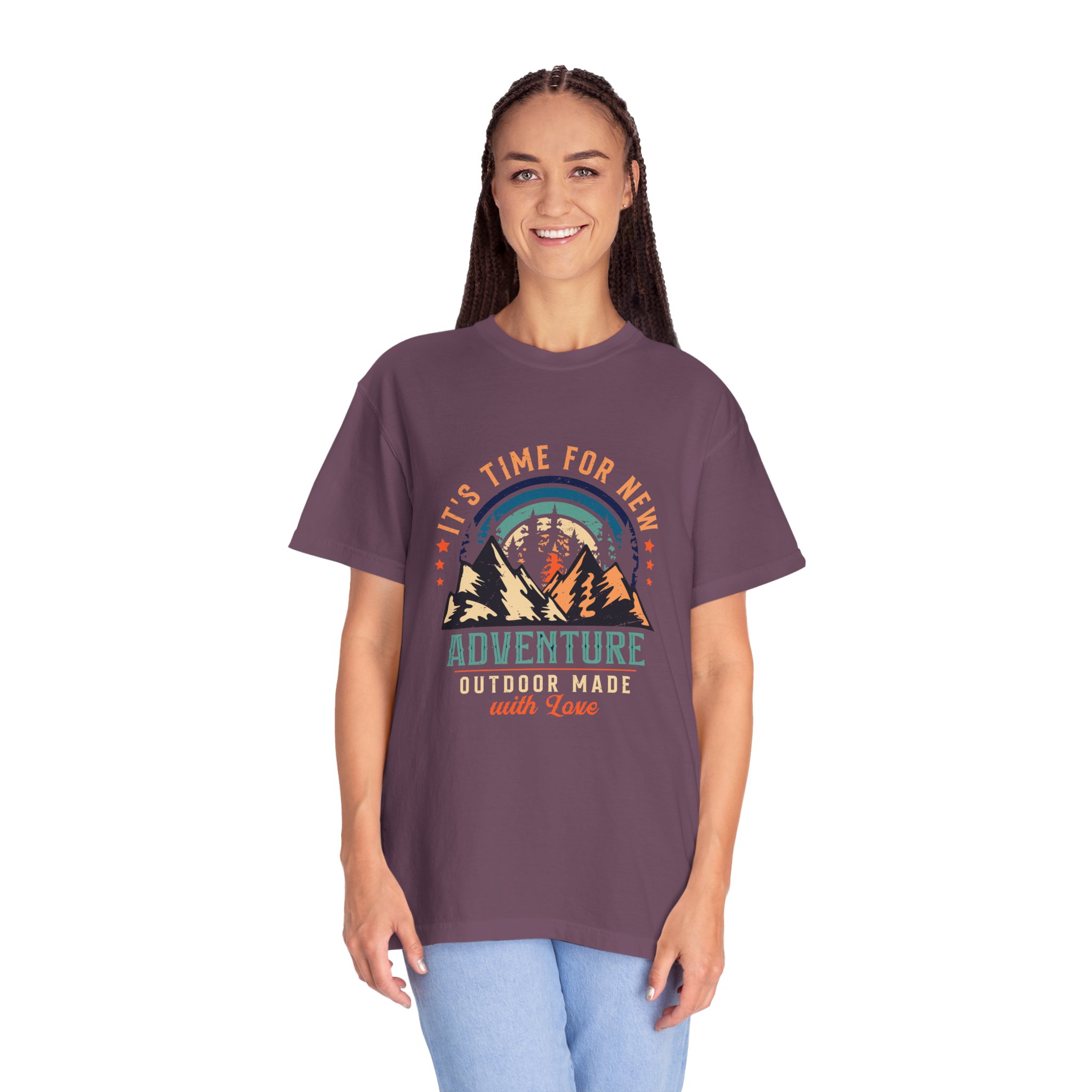 Adventure Awaits Unisex Garment-Dyed T-shirt, Perfect for Outdoor Lovers, Casual Wear, Vacation, Gifts for Adventurers. - Image 12