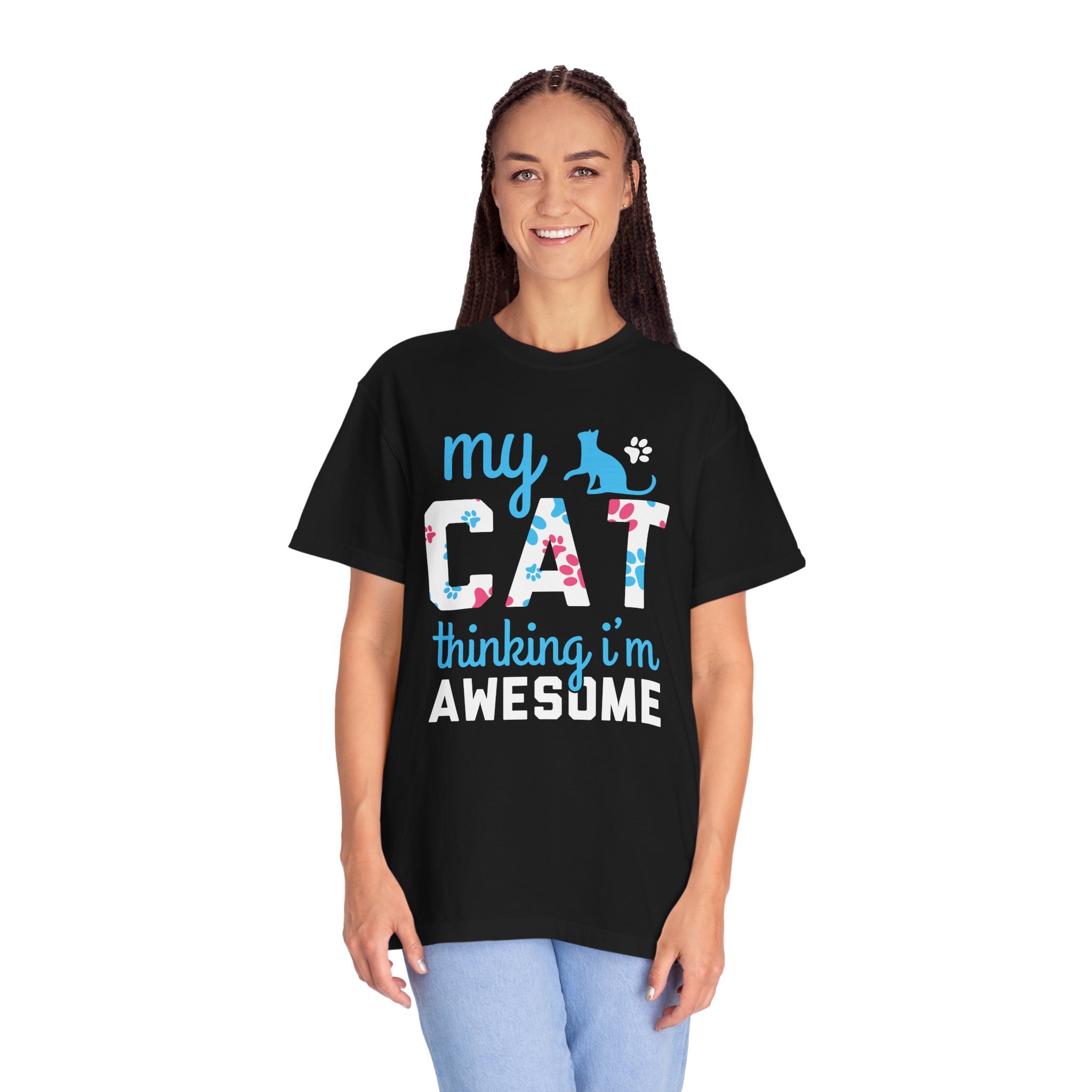 cn - 5.11 - My Cat Thinking I'm Awesome T-Shirt — Funny Cat Lover Tee. - Image 4