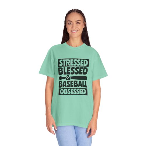 Stressed Blessed Baseball T-shirt - Perfect for Softball Season, Gift for Coaches, Athletes, Sport Fans, Unisex Tee. - Image 36