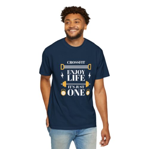 CrossFit Motivational T-Shirt, Unisex Workout Tee, Gym Apparel, Fitness Gift, Enjoy Life It's Just One. - Image 31