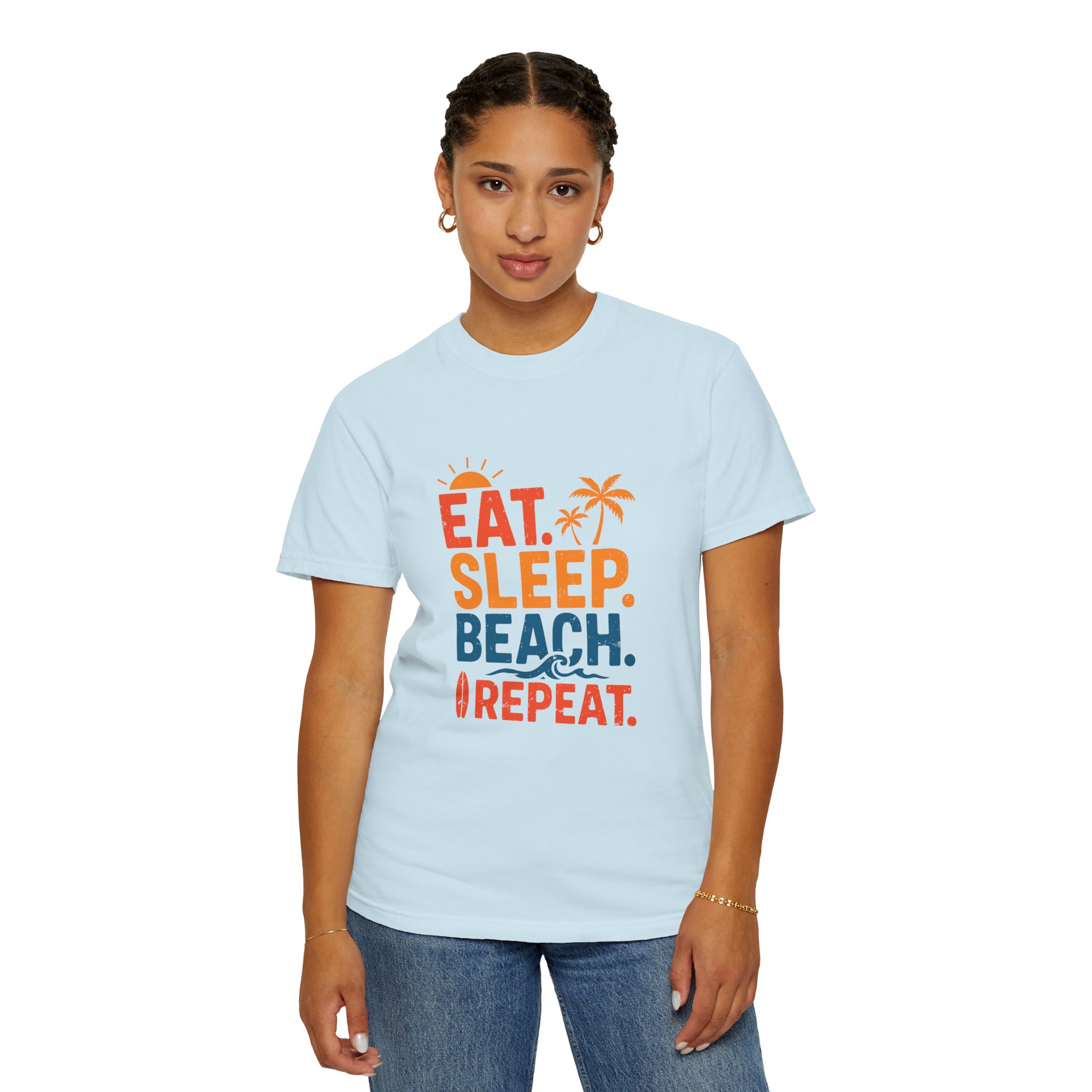 Beach Life Unisex T-Shirt - Eat Sleep Beach Repeat, Summer Wear, Vacation Shirt, Gift for Beach Lovers, Relaxed Summer Style. - Image 45