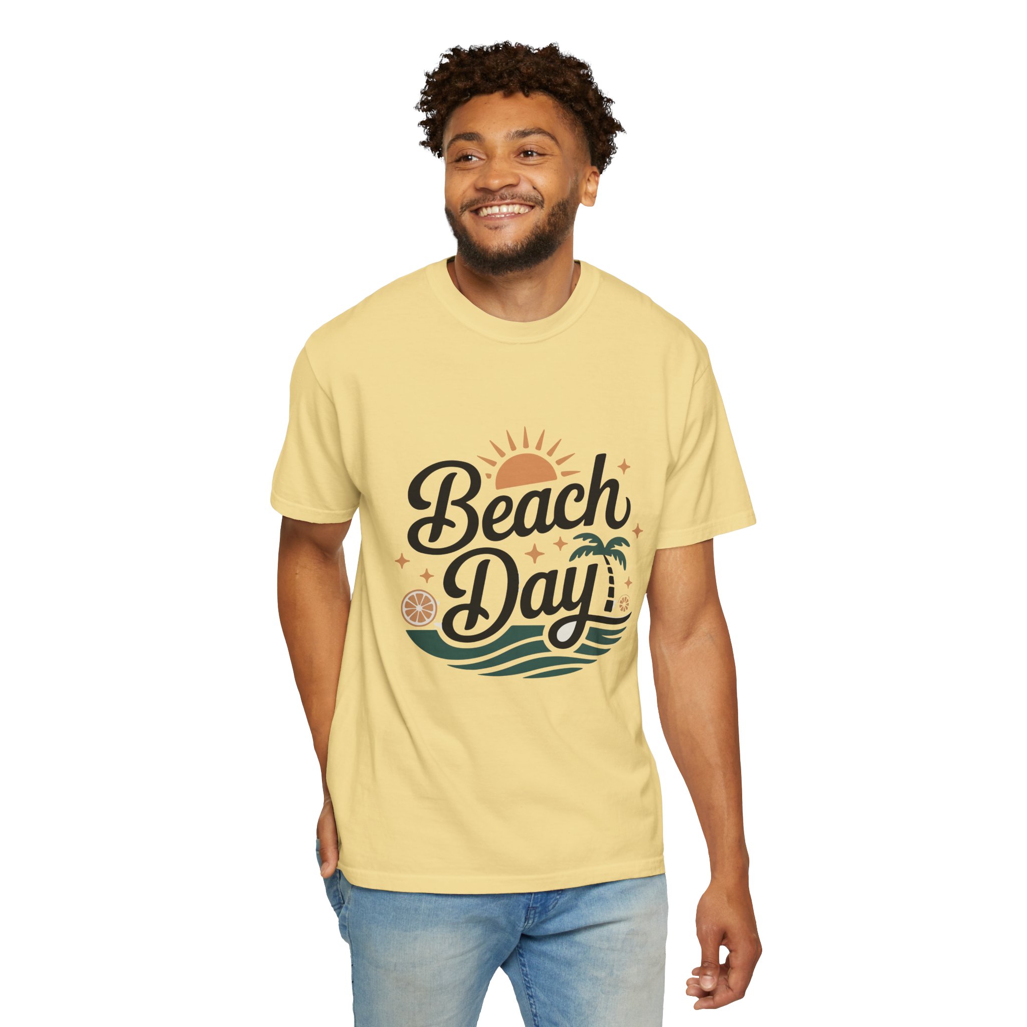Beach Day Unisex Garment-Dyed T-Shirt, Summer Vibes Shirt, Casual Beachwear, Vacation Tee, Gift for Beach Lovers. - Image 15