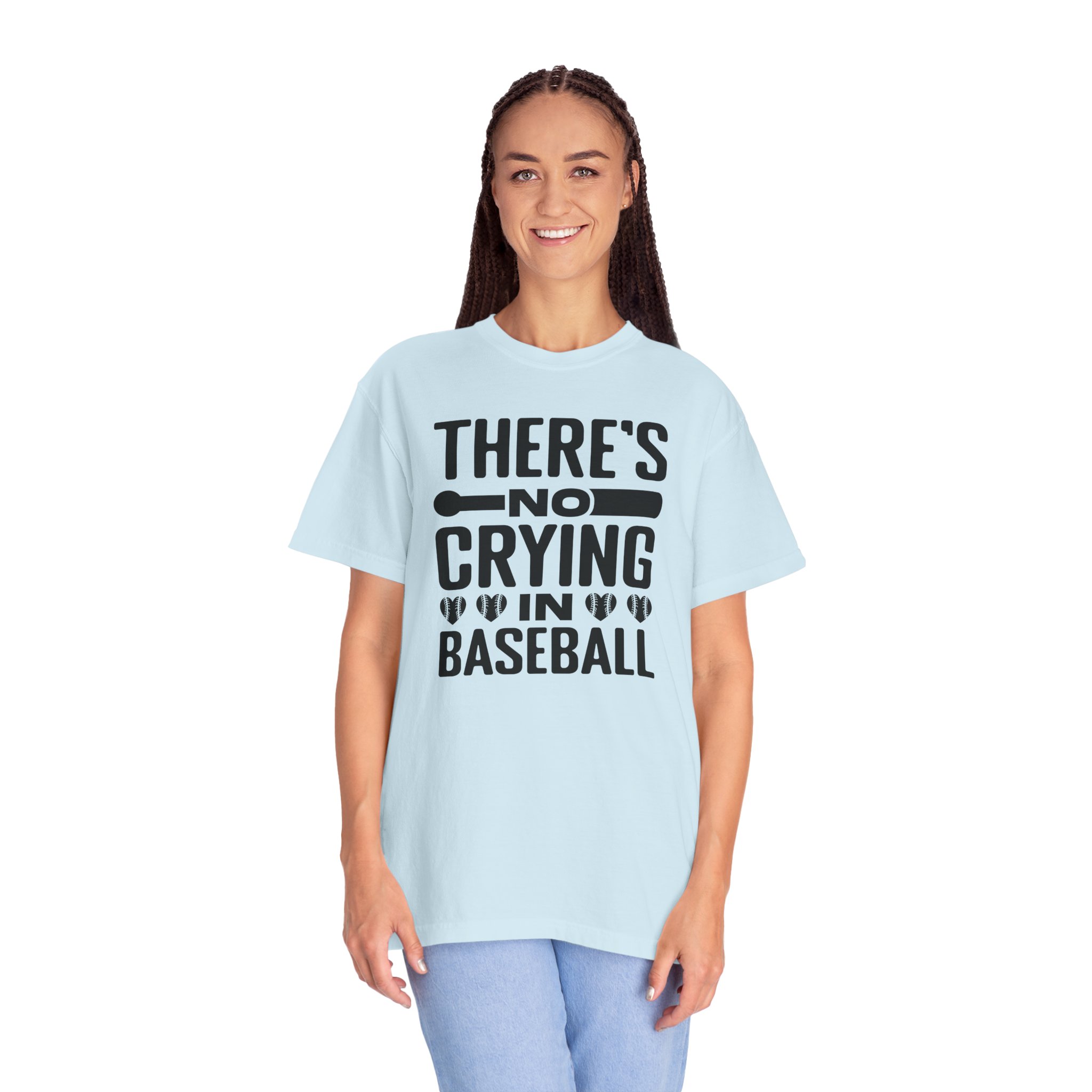 Baseball Humor T-Shirt, Unisex Garment-Dyed Tee, Gift for Sports Lovers, Funny Baseball Shirt, No Crying in Baseball. - Image 44