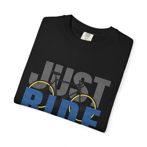 Unisex Cycling T-shirt, Just Ride Graphic Tee, Sporty Casual Wear, Cycling Gift, Active Lifestyle Apparel, Bike Lover Shirt. - Image 10