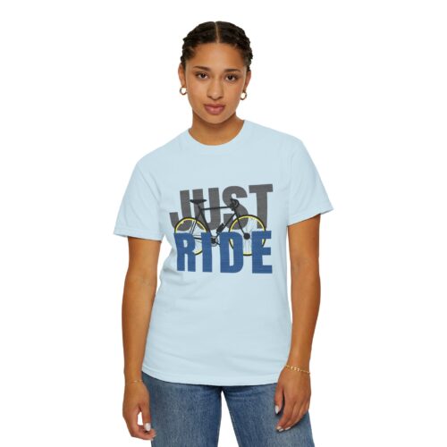 Unisex Cycling T-shirt, Just Ride Graphic Tee, Sporty Casual Wear, Cycling Gift, Active Lifestyle Apparel, Bike Lover Shirt. - Image 45