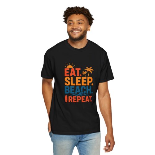 Beach Life Unisex T-Shirt - Eat Sleep Beach Repeat, Summer Wear, Vacation Shirt, Gift for Beach Lovers, Relaxed Summer Style. - Image 15
