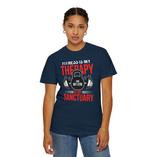 Fitness Is My Therapy T-Shirt — Gym Sanctuary Workout Tee. - Image 21