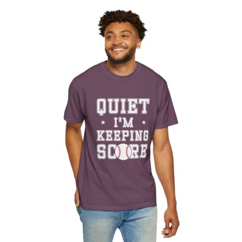 Baseball Scorekeeper T-Shirt | Unisex Garment-Dyed Tee | Ideal for Sports Fans, Coaches, Birthdays, and Game Days. - Image 15