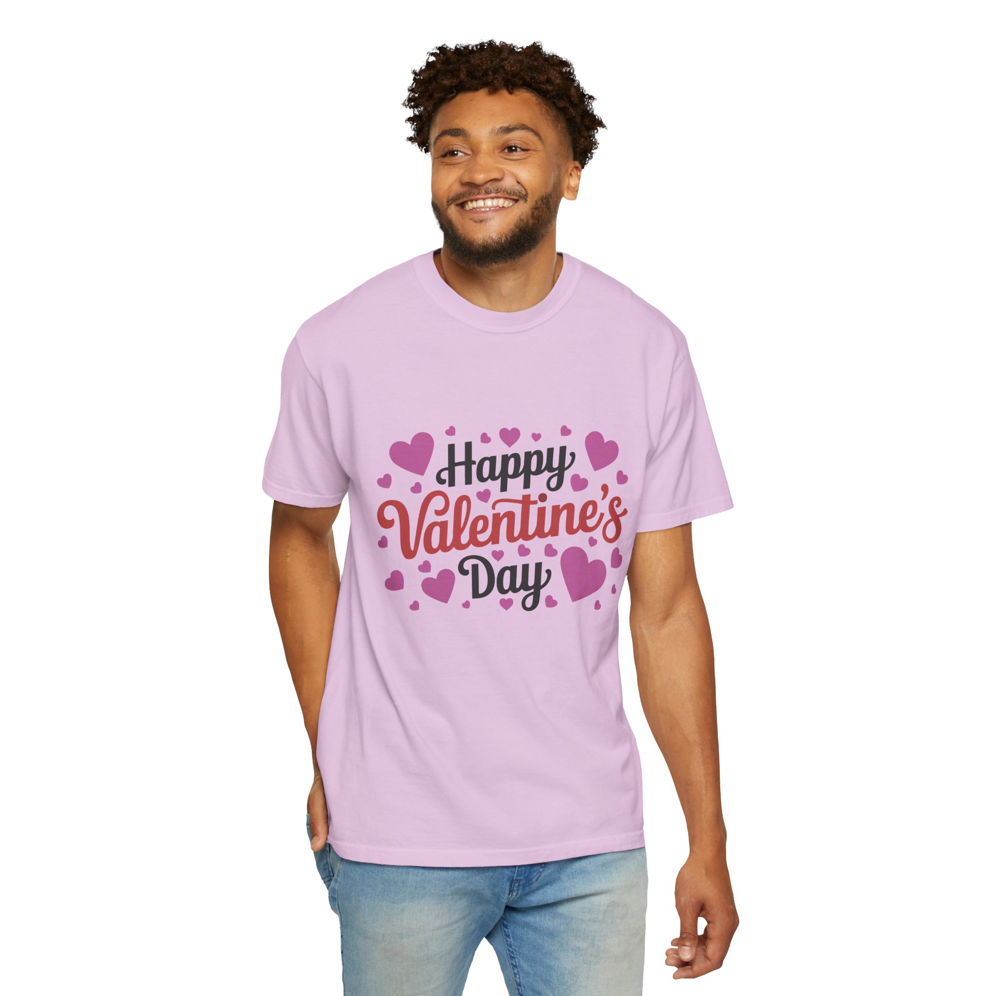 C - 8.17.Happy Valentine's Day Unisex Garment-Dyed T-shirt, Cute Valentine's Gift, Casual Love Tee, Couple's Matching Shirt. - Image 31