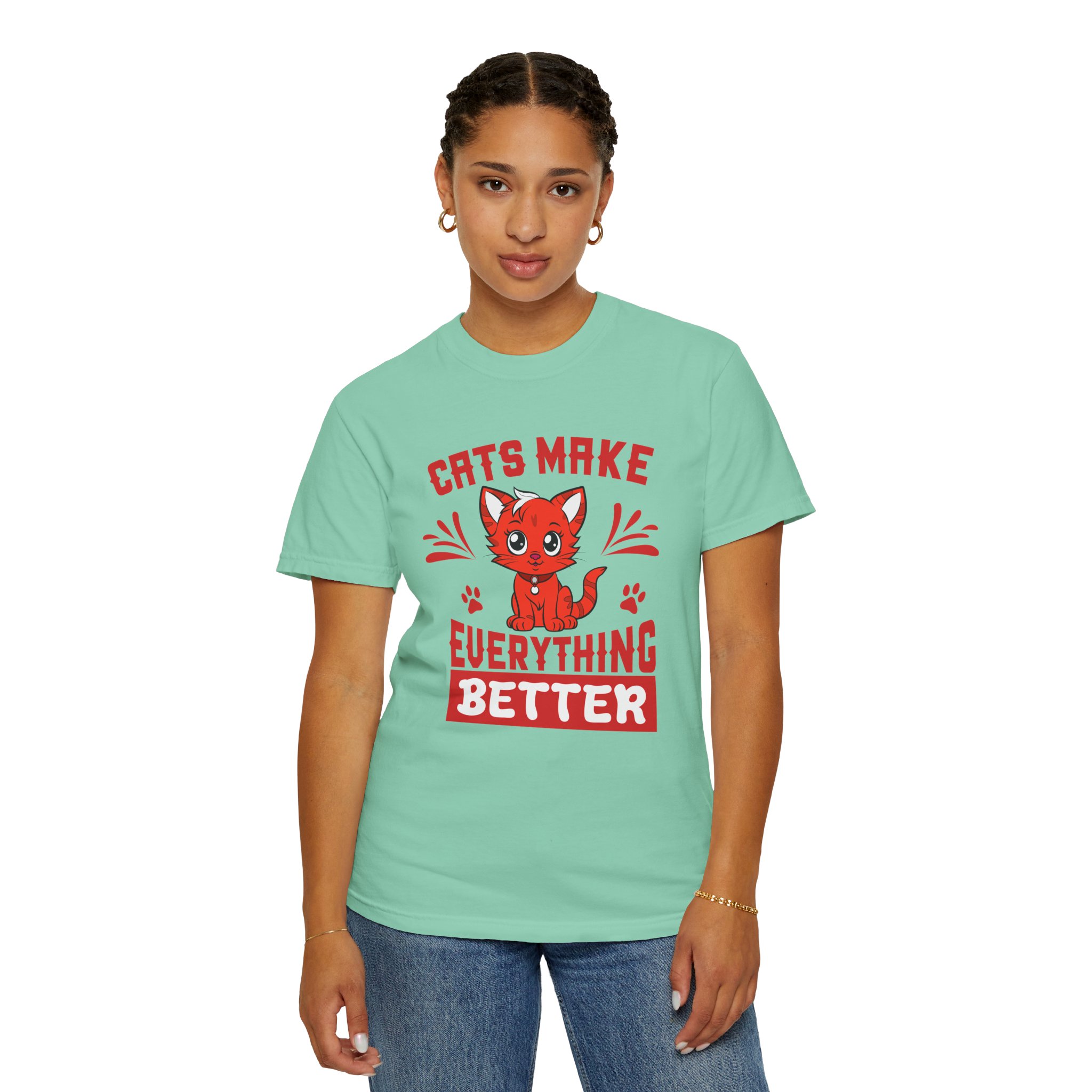 cn - 5.14 - Cats Make Everything Better T-Shirt — Cute Red Kitten Graphic Tee for Cat Lovers, - Image 29