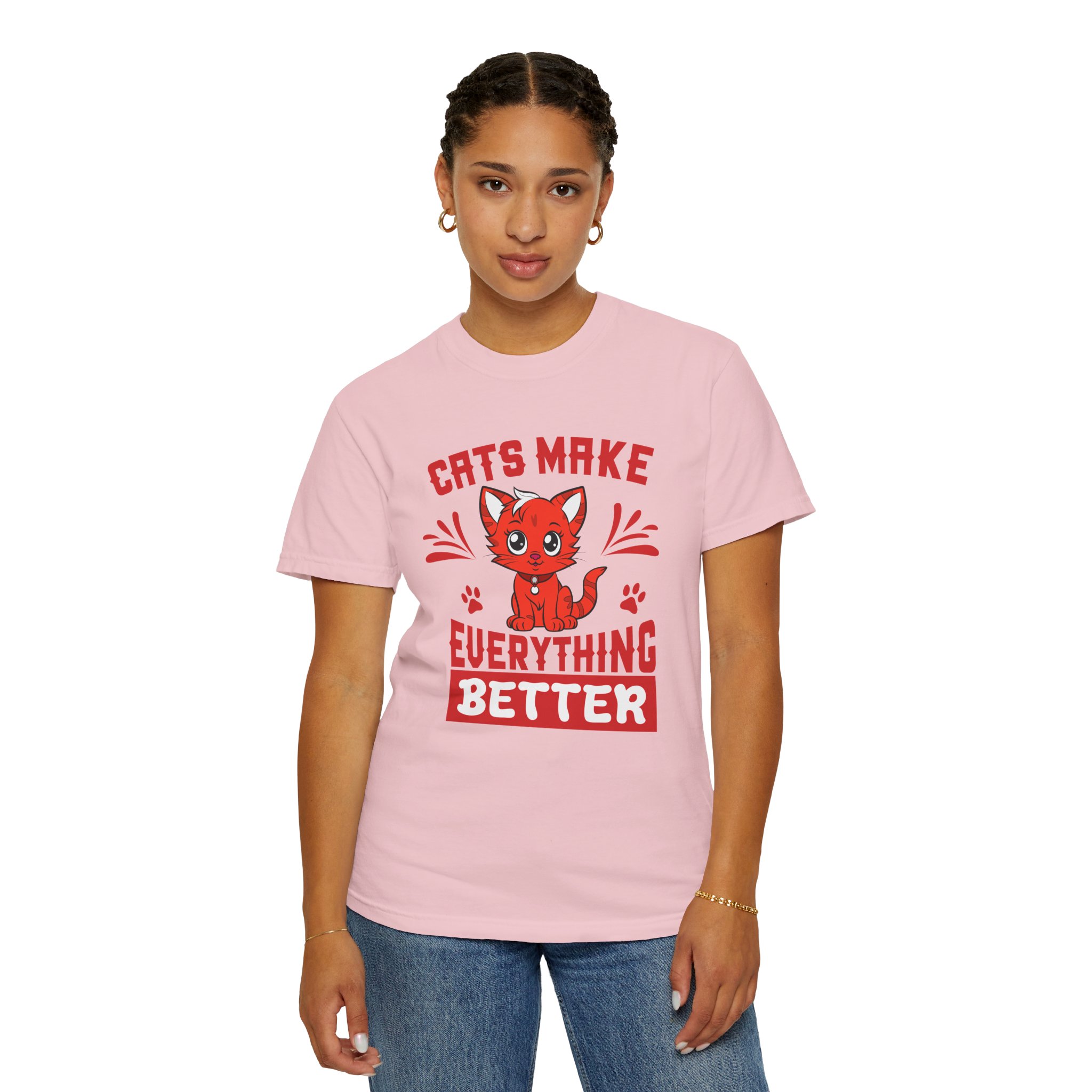 cn - 5.14 - Cats Make Everything Better T-Shirt — Cute Red Kitten Graphic Tee for Cat Lovers, - Image 53